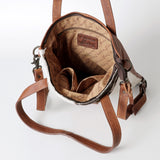 American Darling Tote Hand Tooled Hair-On Genuine Leather women bag western handbag purse