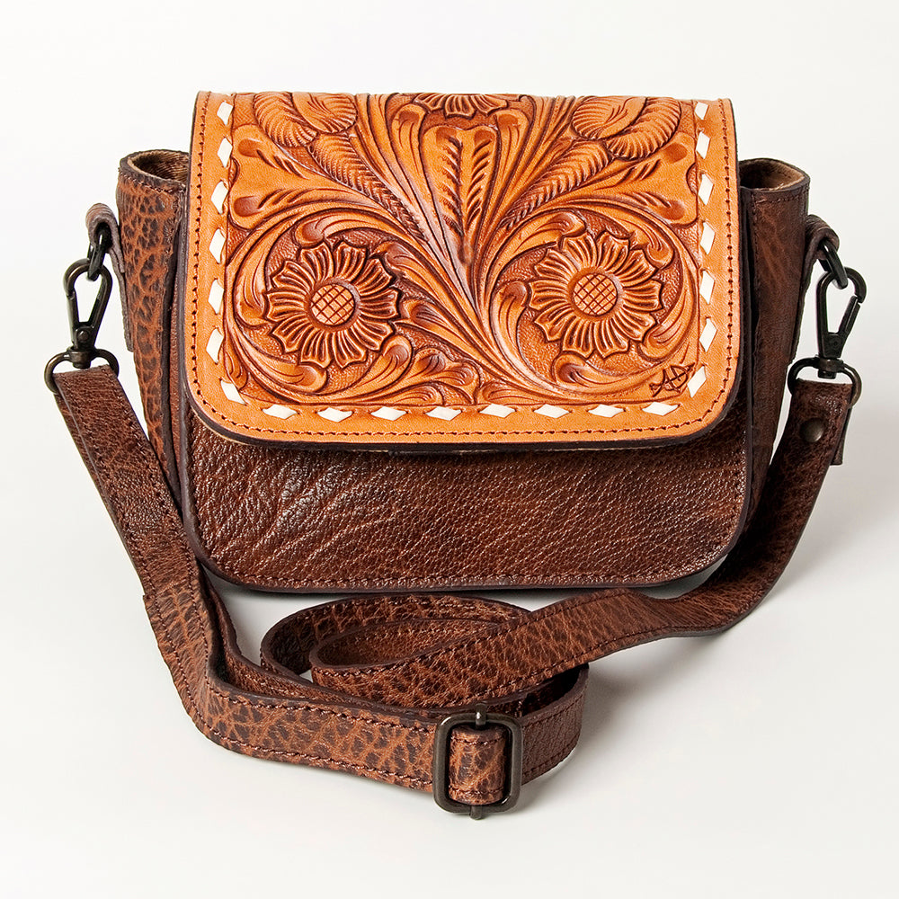 American Darling Crossbody Hand Tooled Genuine Leather Women Bag Western Handbag Purse