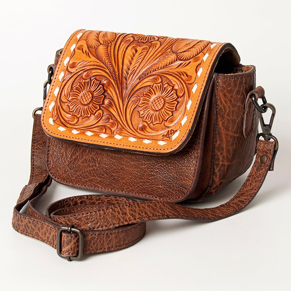 American Darling Crossbody Hand Tooled Genuine Leather Women Bag Western Handbag Purse
