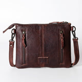 American Darling Crossbody Hand Tooled Hair-On Genuine Leather Women Bag Western Handbag Purse