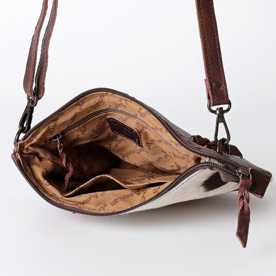 American Darling Crossbody Hand Tooled Hair-On Genuine Leather Women Bag Western Handbag Purse