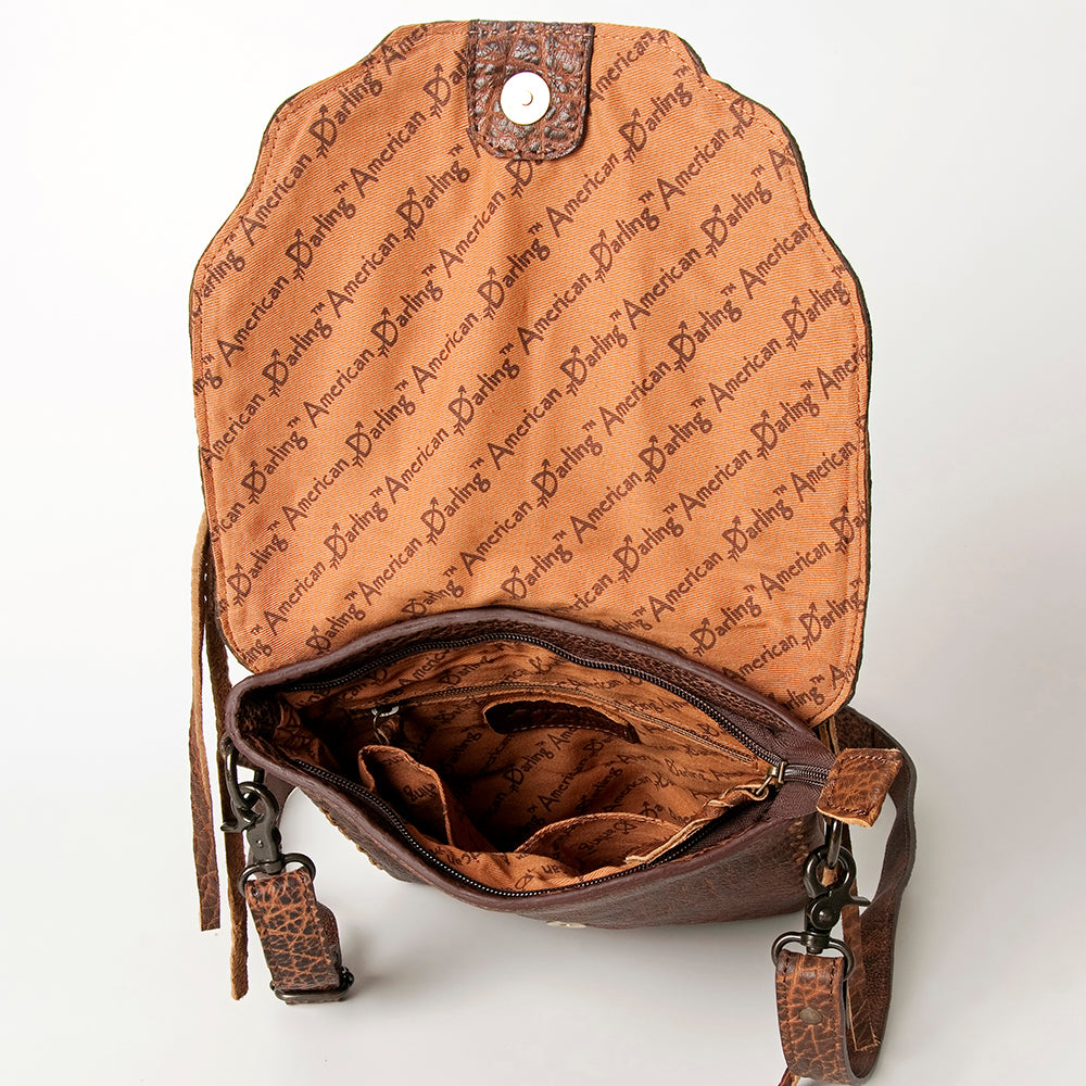 American Darling Cross Body Hand Tooled Genuine Leather women bag western handbag purse