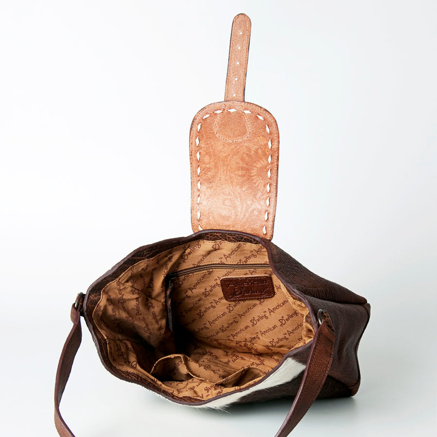 American Darling Tote Hand Tooled Genuine Leather women bag western handbag purse