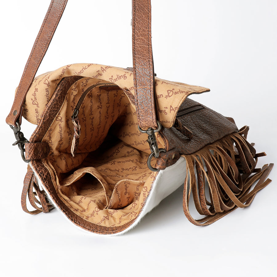 American Darling Messenger Hair On Genuine Leather women bag western handbag purse