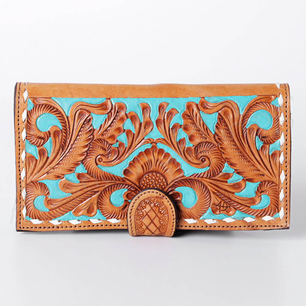 American Darling Wallet Hand Tooled Genuine Leather Western Women Bag | Handbag Purse Wristlet Travel Clutch
