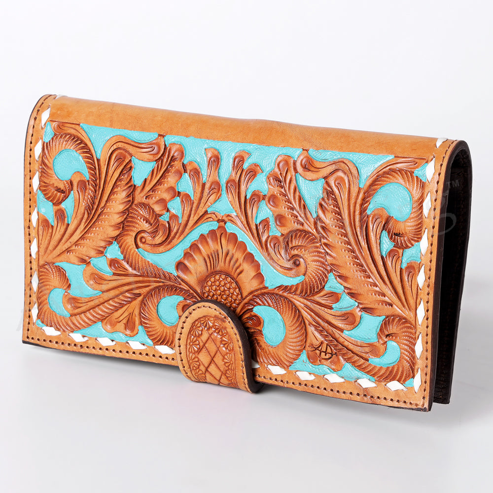 American Darling Wallet Hand Tooled Genuine Leather Western Women Bag | Handbag Purse Wristlet Travel Clutch