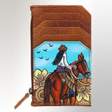 American Darling Card Holder Hand Tooled Genuine Leather | Card Holder | Business Card Holder | Credit Card Holder | Leather Card Holder