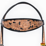 Hilason Western American Leather Horse Tack Set Tan