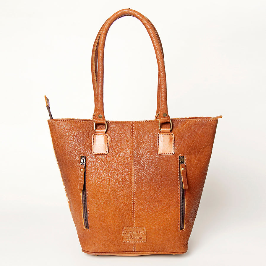American Darling Hand Tooled Floral Fringed Genuine Leather Tote Bag Turquoise Concho Eco-Friendly Full Grain YKK Zipper