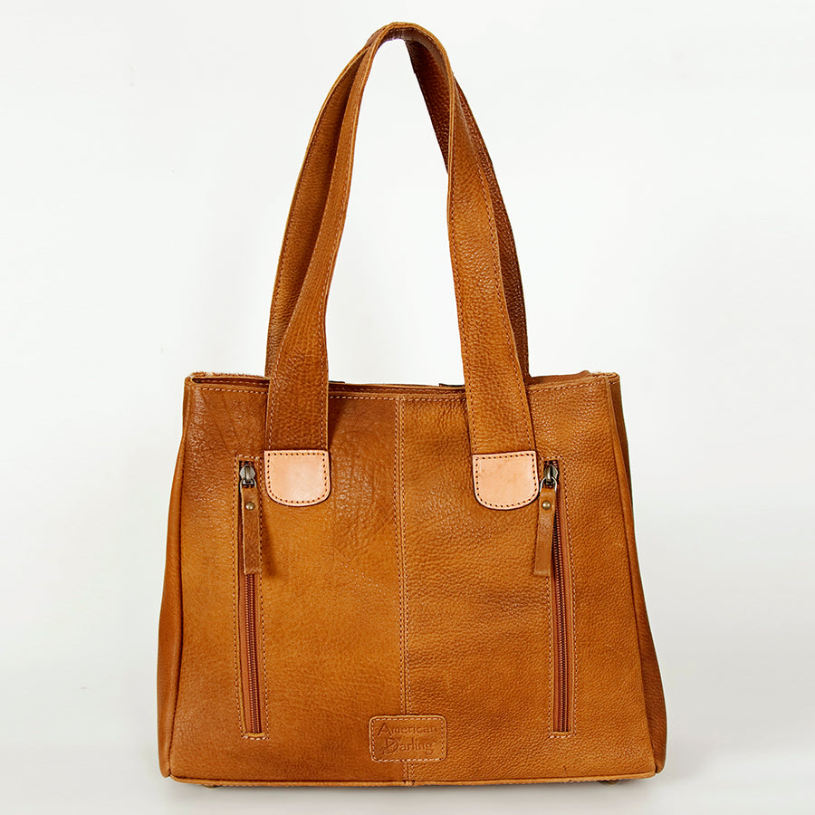 American Darling Hair-On Cowhide Hand Tooled Floral Genuine Leather Tote Bag Eco-Friendly Full Grain Rivetted YKK Zipper
