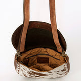 American Darling Messenger Hand Tooled Hair on Genuine Leather Western Women Bag Handbag Purse | Cute