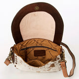 American Darling Messenger Hand Tooled Hair on Genuine Leather Western Women Bag Handbag Purse | Cute