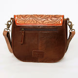 American Darling Messenger Hand Tooled Hair on Genuine Leather Western Women Bag Handbag Purse | Cute