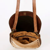 American Darling Messenger Hand Tooled Hair on Genuine Leather Western Women Bag Handbag Purse | Cute