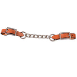 Bar H Equine Western Horse Stainless Steel Chain Genuine American Leather Curbs Strap