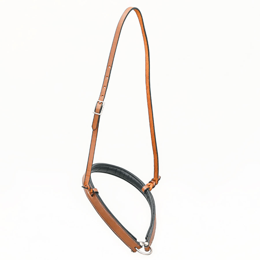 Bar H Equine Western Horse Genuine Leather Hand Tooled Nose band Brown