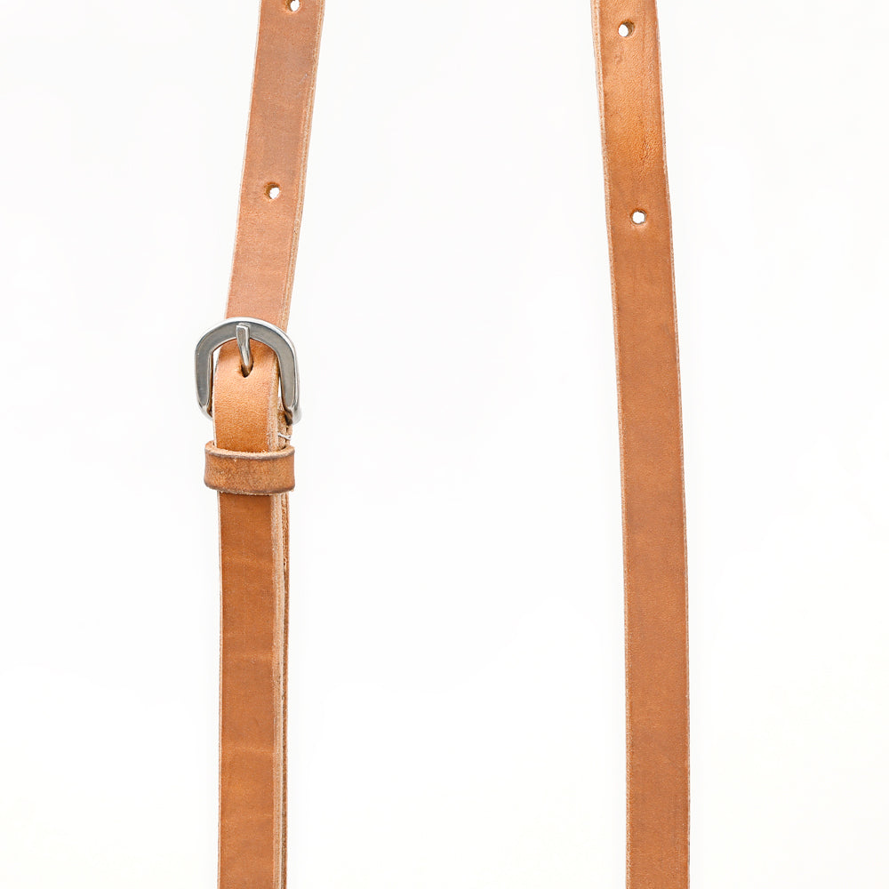 Bar H Equine Horse Slanted Stainless Steel Leather Bottom Stirrups Brown