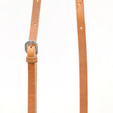 Bar H Equine Horse Genuine Leather Tie Downs Snap Ends Tan