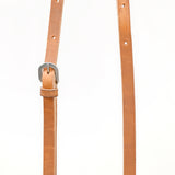Bar H Equine Horse Slanted Stainless Steel Leather Bottom Stirrups Brown