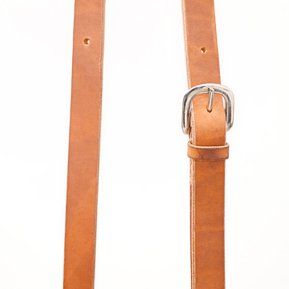 Bar H Equine Horse Genuine Leather Tie Downs Snap Ends Tan