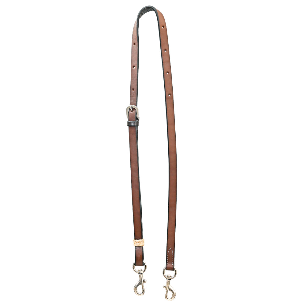Bar H Equine Horse Genuine Leather Tie Downs Snap Ends Brown