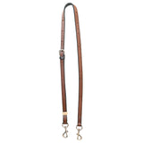 Bar H Equine Horse Genuine Leather Tie Downs Snap Ends Brown