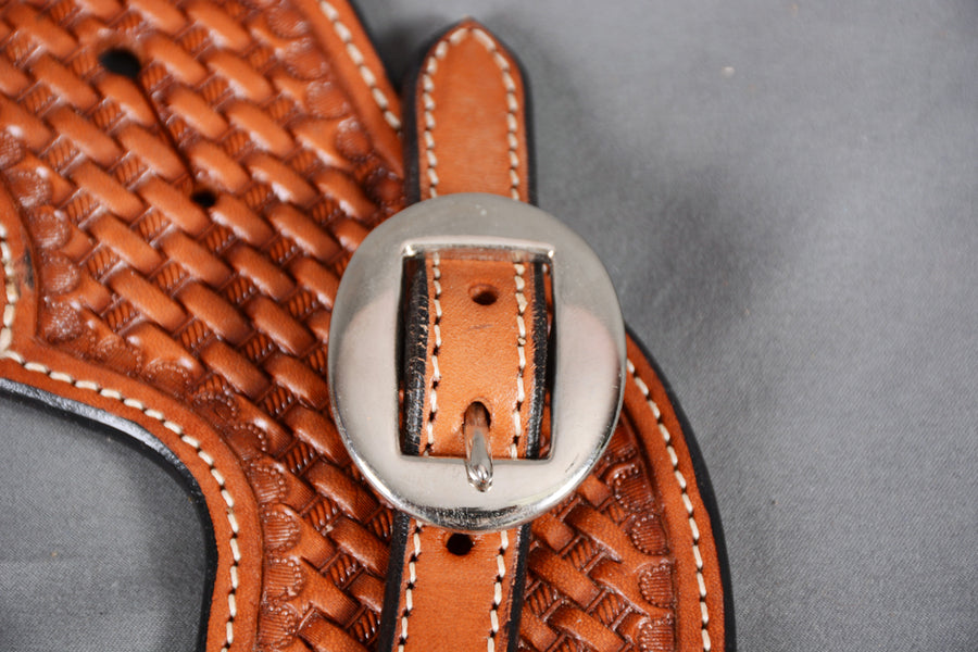 Bar H Equine Leather Spurs Straps for Adults Western Womens Spur Horse Riding Barrel Racing Show and Rodeo Strap Adult Women
