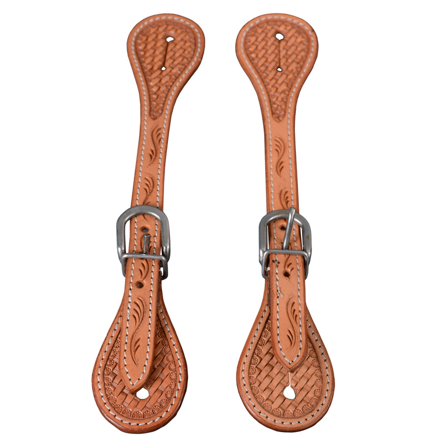 Bar H Equine Leather Spurs Straps for Adults - Western women's Spur Straps for Horse Riding, Barrel Racing, Show - Uhorse