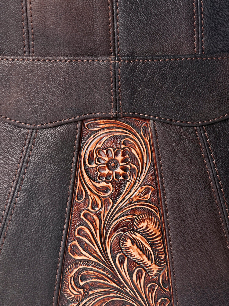 American Darling Backpack Hand Tooled Genuine Leather Western Women Bag Handbag Purse | for Laptop School