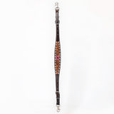 Bar H Equine American Leather Horse Saddle Tack One Ear Headstall Breast Collar Browband Wither Strap Tropical Chaya