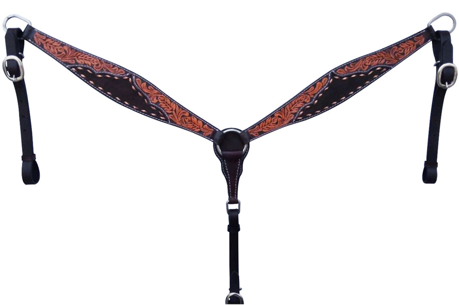 Bar H Equine American Leather Horse Saddle Tack One Ear Headstall Breast Collar Browband Wither Strap Set