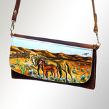 American Darling Wallet Hair on Full Grain Genuine Leather Western Women Bag | Handbag Purse Travel Clutch