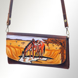 American Darling Wallet Hair on Full Grain Genuine Leather Western Women Bag | Handbag Purse Travel Clutch