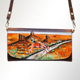 American Darling Wallet Hair on Full Grain Genuine Leather Western Women Bag | Handbag Purse Travel Clutch