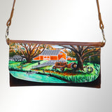 American Darling Wallet Hair on Full Grain Genuine Leather Western Women Bag | Handbag Purse Travel Clutch