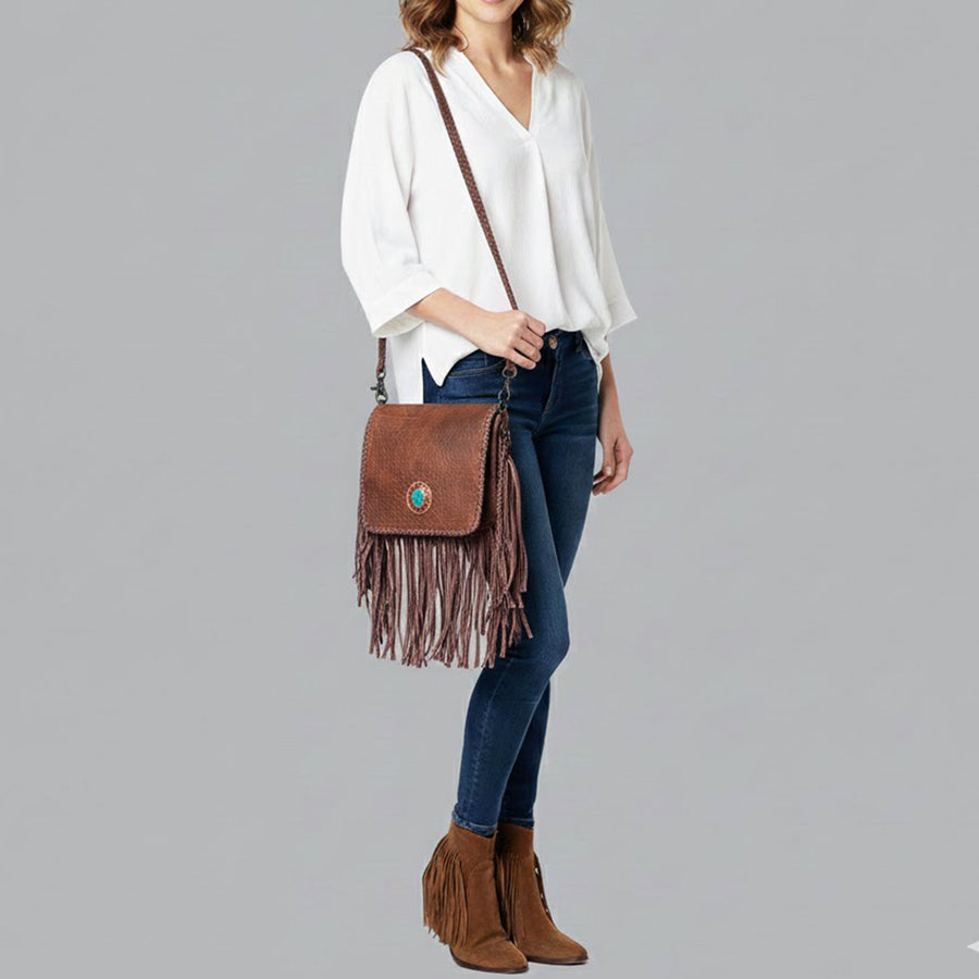 American Darling Cross Body Full Grain Genuine Leather Western Women Bag Handbag Purse | Crossbody for Cute