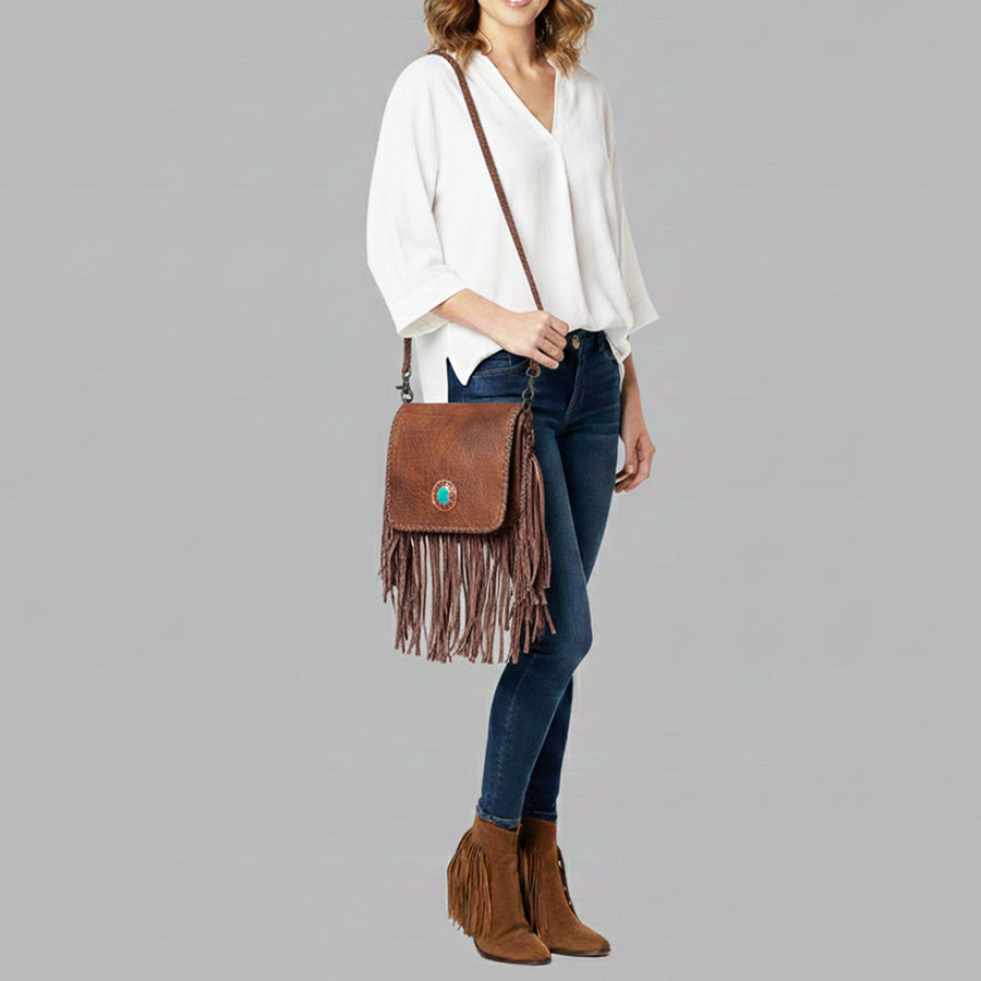American Darling Cross Body Full Grain Genuine Leather Western Women Bag Handbag Purse | Crossbody for Cute