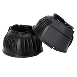 Hilason Western Horse PVC Ribbed Double Hook & Loop Leg Bell Boots