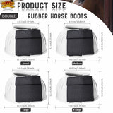 Hilason Western Horse PVC Ribbed Double Hook & Loop Leg Bell Boots