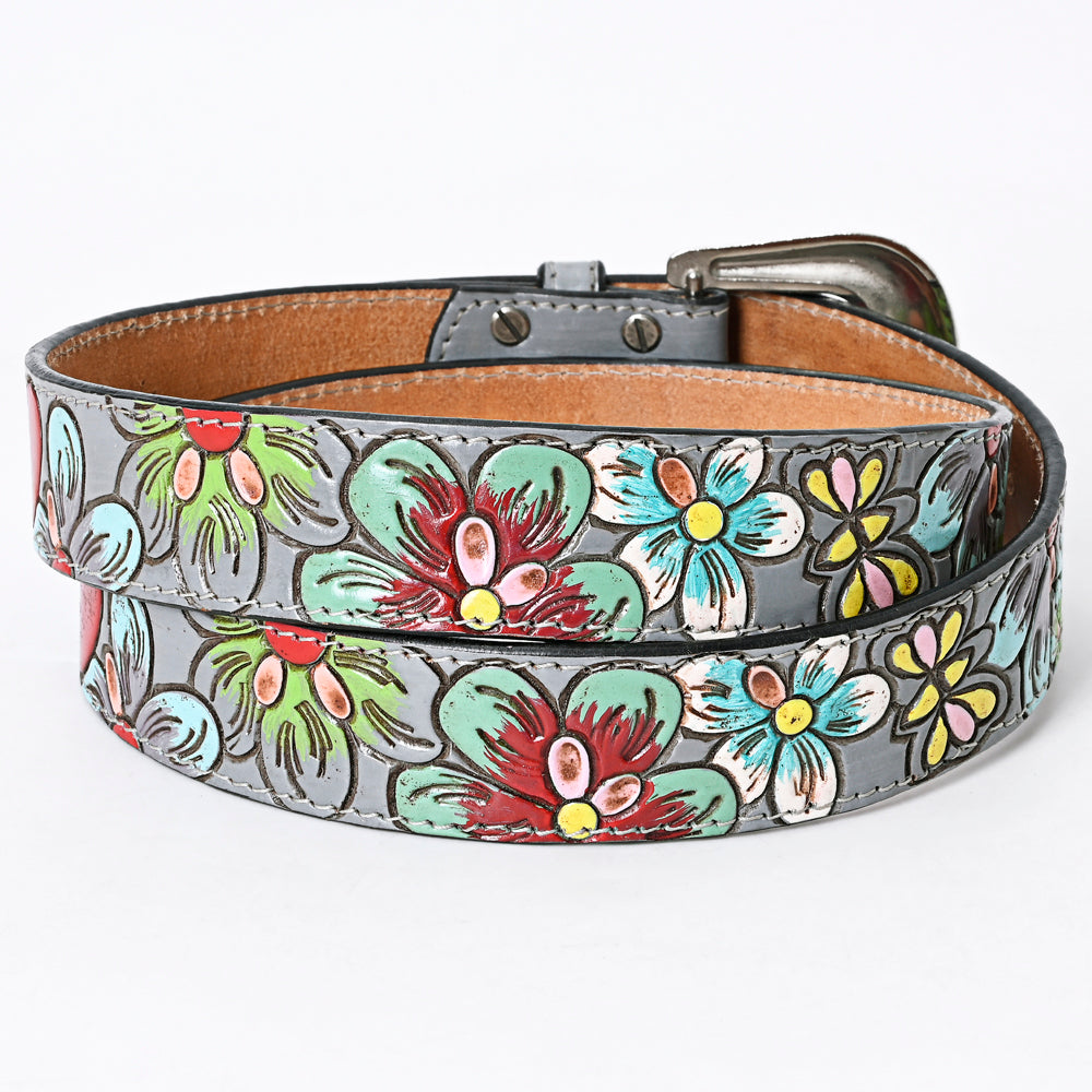 American Darling ADBLF121-L Beautifully Hand Tooled Genuine American Leather Belt Men and Women