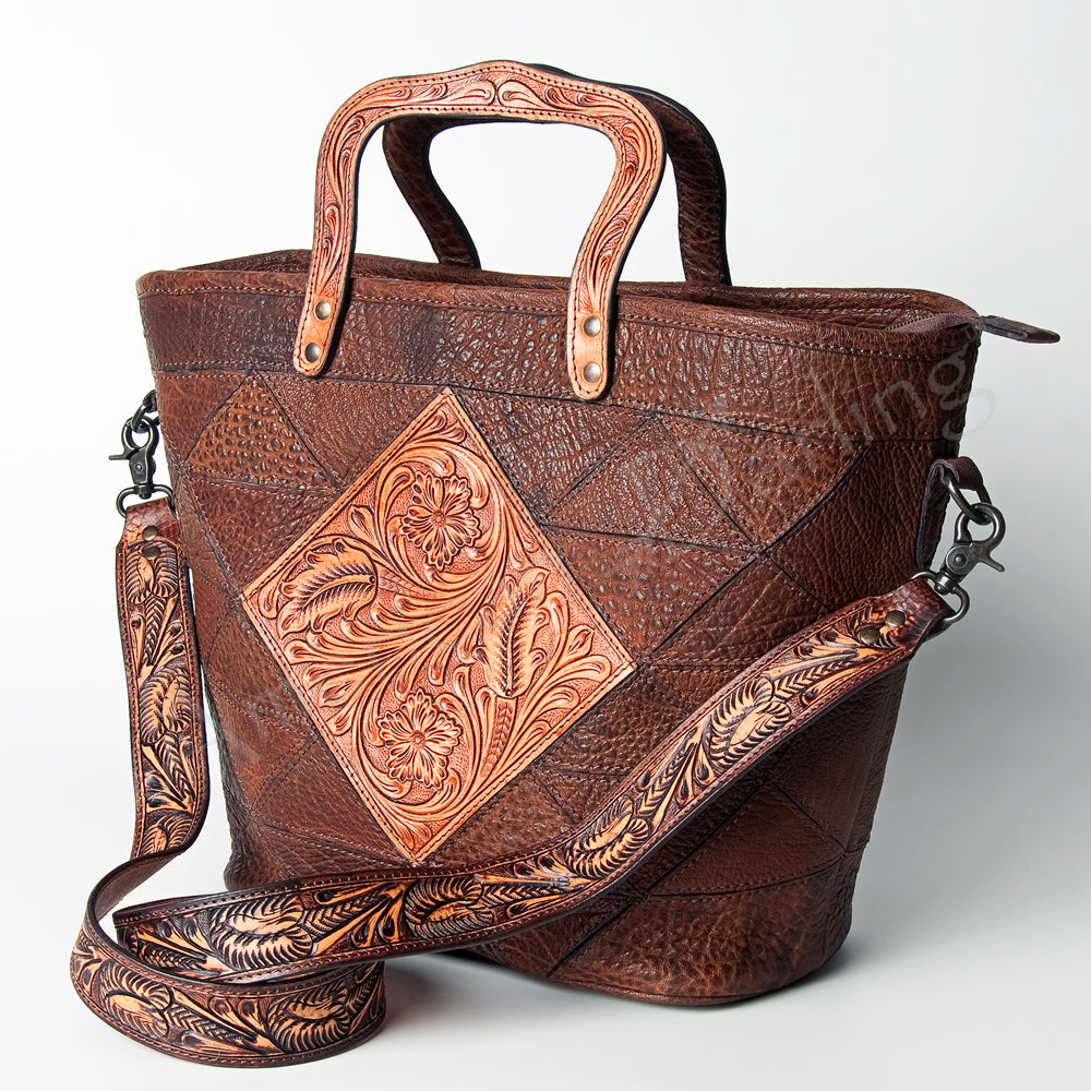 American Darling Tote Hand Tooled Genuine Leather Women Bag Western Handbag Purse