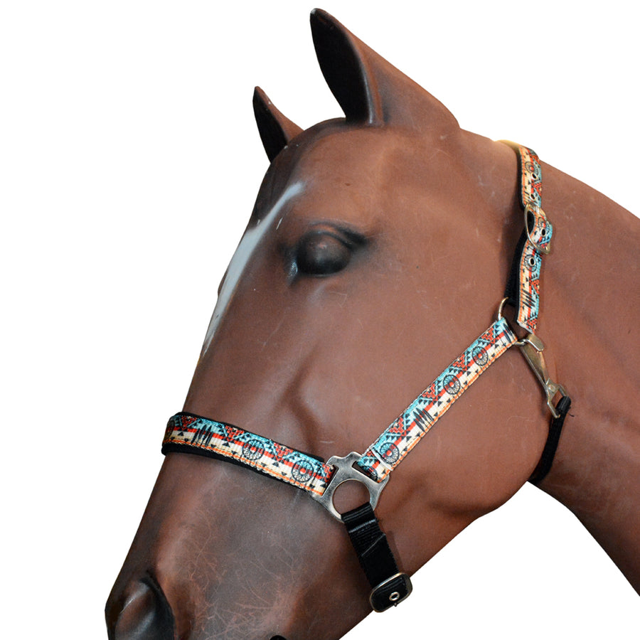 Hilason 1 Inch Fully Adjustable Halter Aztec Polyester Printed - Uhorse