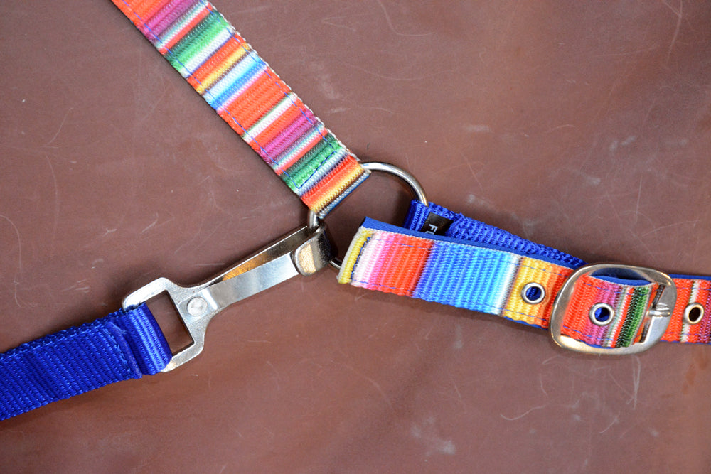 Hilason 1 Inch Fully Adjustable Halter US Flag Polyester