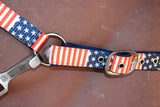 Hilason 1 Inch Fully Adjustable Halter US Flag Polyester