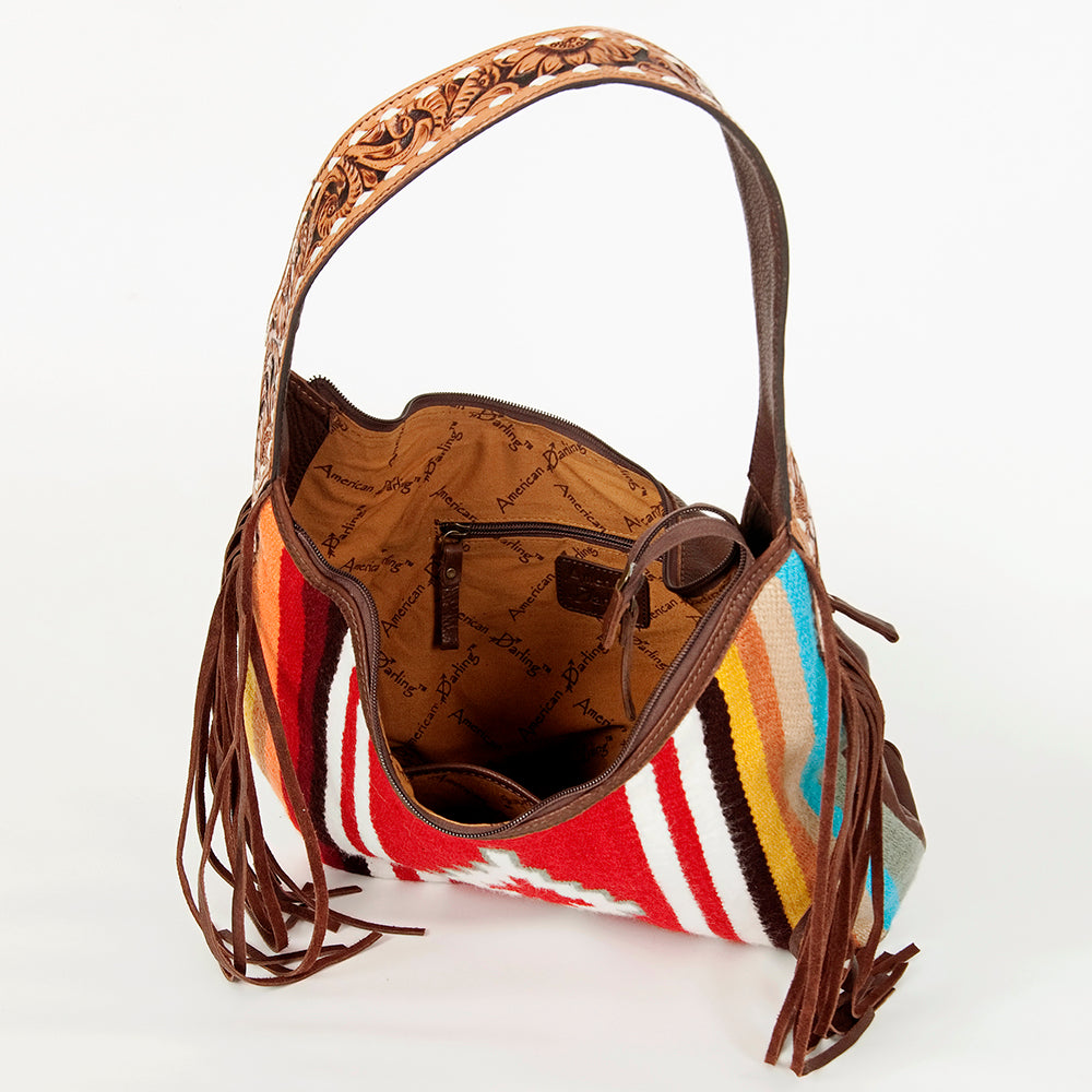 American Darling Hobo Saddle Blanket Genuine Leather Western Women Bag | Handbag Purse Bags for Cute