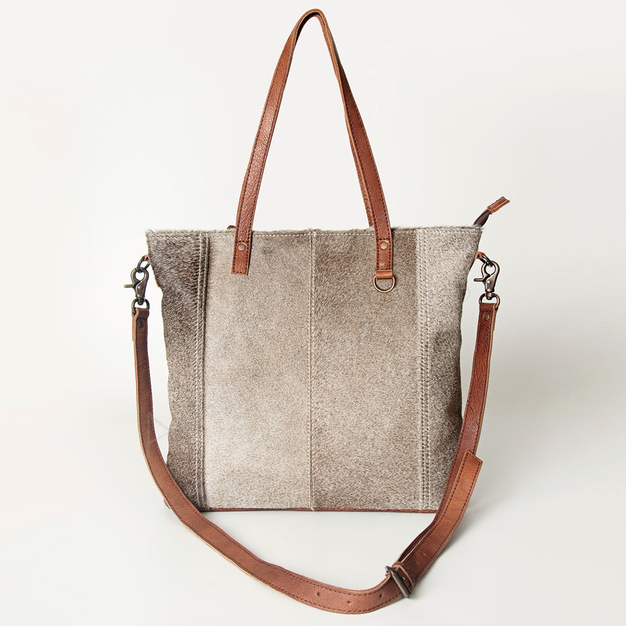American Darling Hair-on Cowhide Tote Bag – Genuine Leather Western Handbag Adjustable Strap