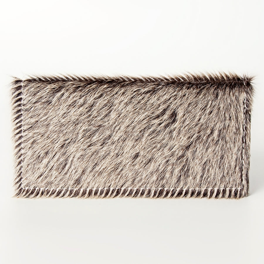 American Darling Wallet Bag, Genuine Hair-On Cowhide, Vegetable-Tanned Full Grain Leather, Western Style Slim Travel Wallet