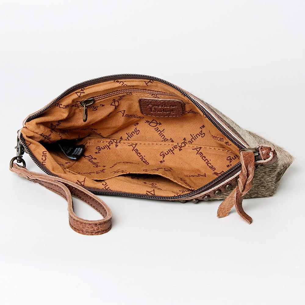 American Darling Wristlet Hair on Genuine Leather Western Women Bag | Handbag Purse | Women Wristlet | Wristlet Wristlet | Travel Wristlet | Leather Wristlet | Clutch Wristlet