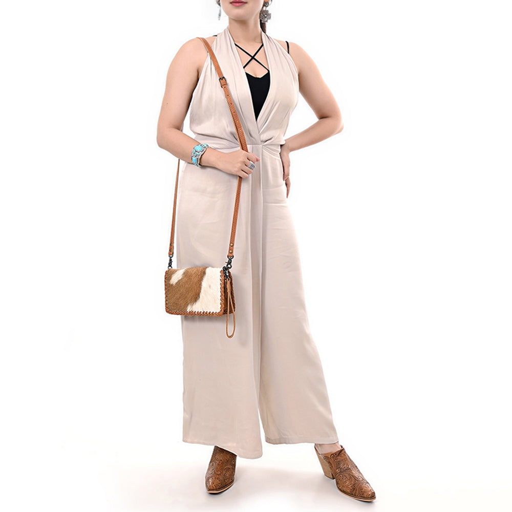 American Darling ORGANISER Upcycled Wool Genuine Leather women bag western handbag purse