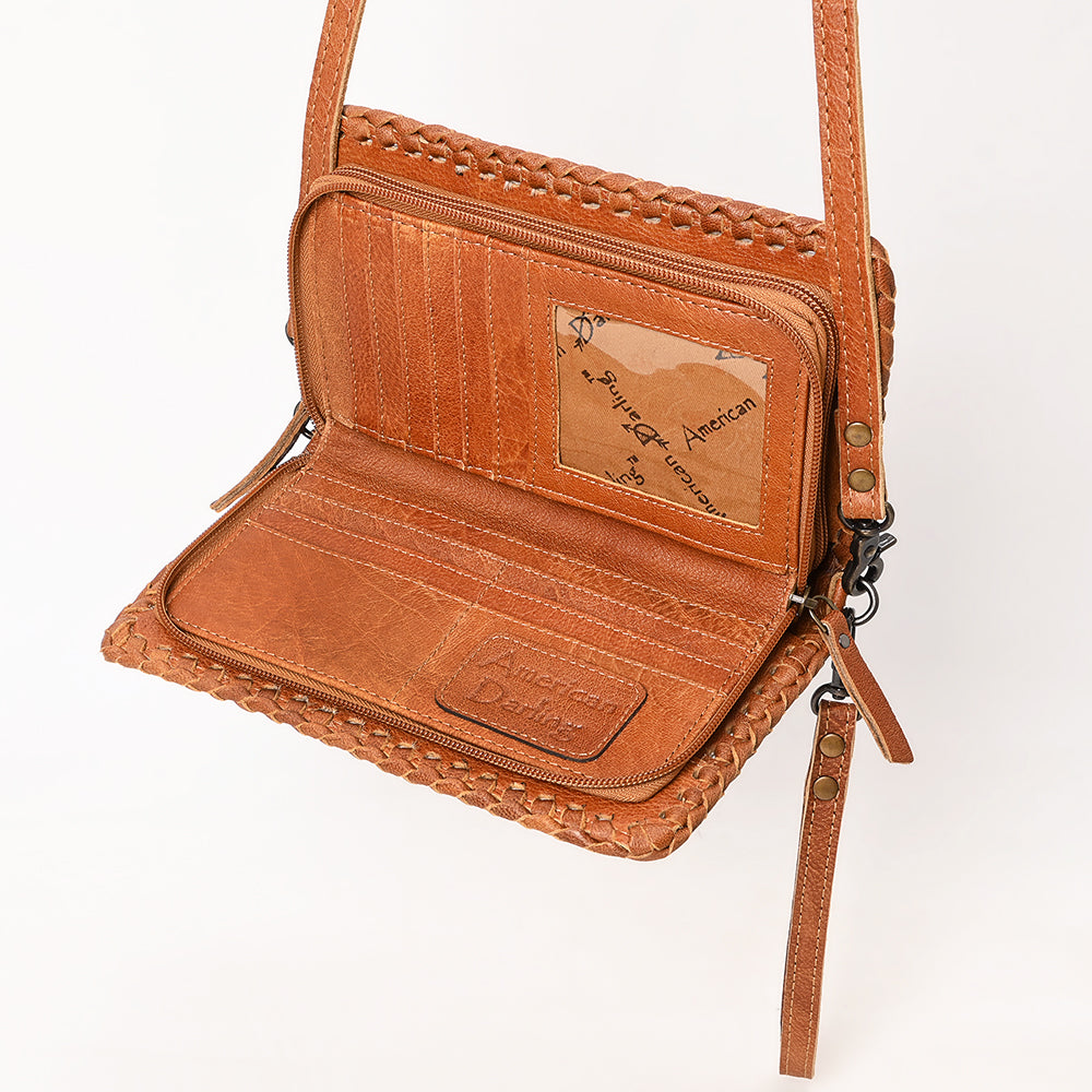 American Darling ORGANISER Upcycled Wool Genuine Leather women bag western handbag purse